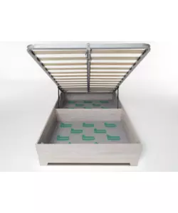 Letto piazza e mezza contenitore con piedini "bed box" olmo naturale 120x190 cm